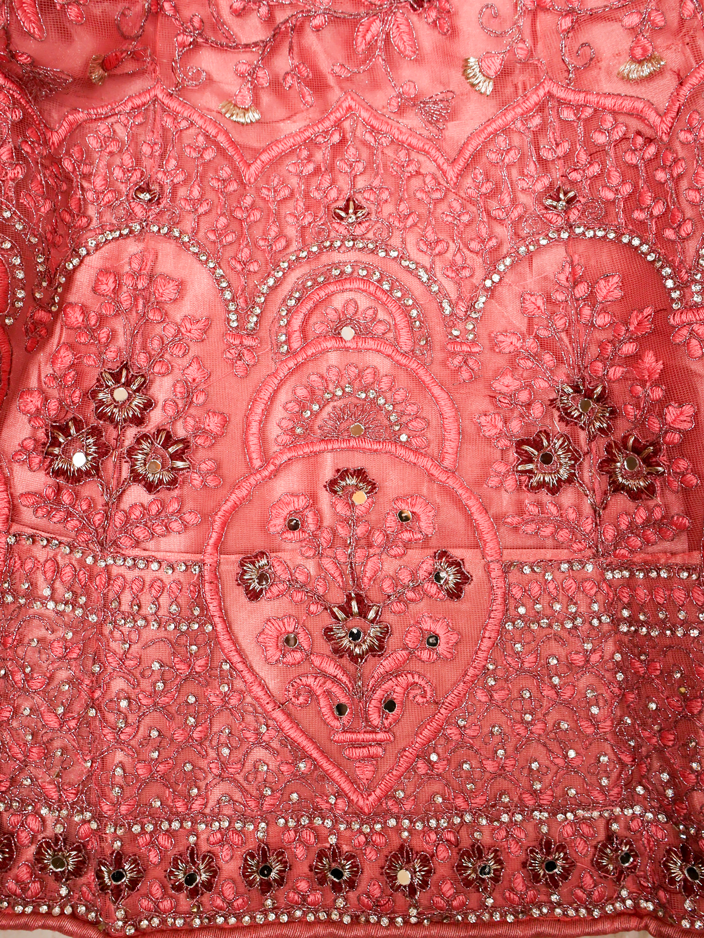 Semi-Stitched Lehenga with Soft Net Fabric & Zari Thread Work by Shreekama